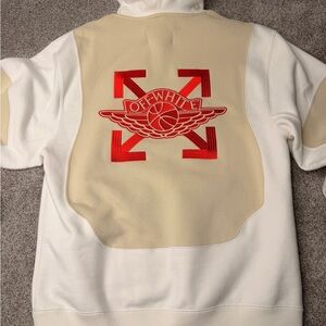 Off-White Jordan Nike Cream and White Hoodie